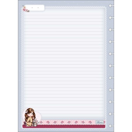 Foto ilustrativa Refil para Tilidisco Universitário Jolie 50 Folhas 90 Gramas