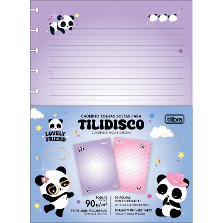 Foto ilustrativa Refil para Tilidisco Universitário Lovely Friend 50 Folhas