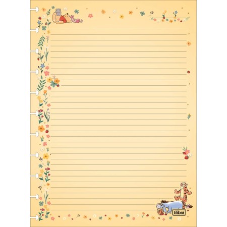 Foto ilustrativa Refil para Tilidisco Universitário Pooh 50 Folhas 90 Gramas