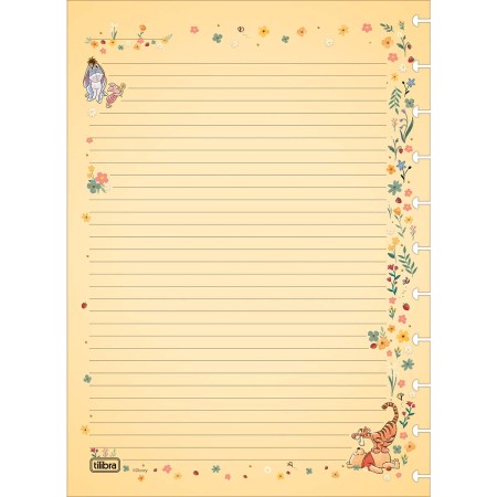 Foto ilustrativa Refil para Tilidisco Universitário Pooh 50 Folhas 90 Gramas