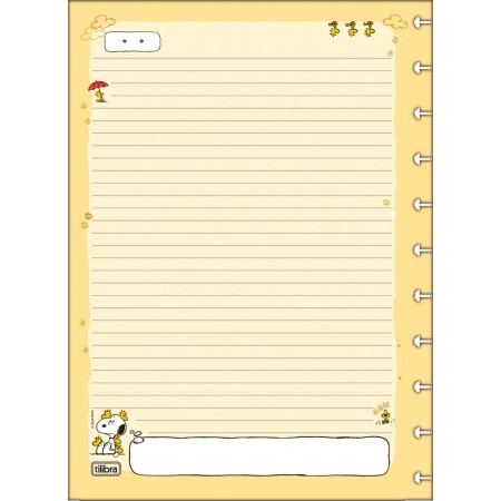 Foto ilustrativa Refil para Tilidisco Universitário Snoopy 90G 50F