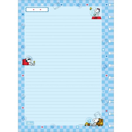 Foto ilustrativa Refil para Tilidisco Universitário Snoopy 90G 50F
