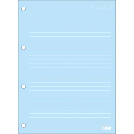 Foto ilustrativa Refil Tiliflex Colorido com Pauta Branca para Caderno Argolado Universitário 80 Folhas 90 Gramas