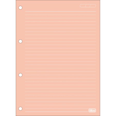Foto ilustrativa Refil Tiliflex Colorido com Pauta Branca para Caderno Argolado Universitário 80 Folhas 90 Gramas