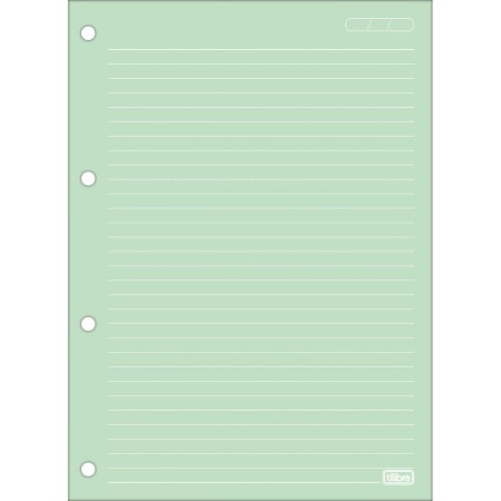 Foto ilustrativa Refil Tiliflex Colorido com Pauta Branca para Caderno Argolado Universitário 80 Folhas 90 Gramas