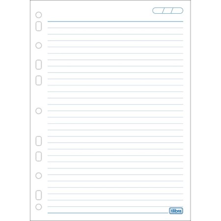 Foto ilustrativa Refil Tiliflex com Furação Universal para Caderno Argolado Universitário 96 Folhas Soltas