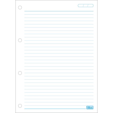 Foto ilustrativa Refil Tiliflex Folhas Soltas para Caderno Argolado Universitário 200 Folhas