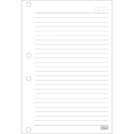 Foto ilustrativa Refil Tiliflex para Caderno Argolado 1/4 96 Folhas