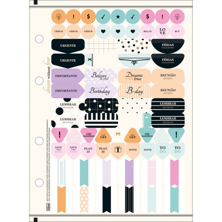 Foto ilustrativa Refil Tiliflex para Caderno Argolado Cartonado Colegial West Village 80 Folhas