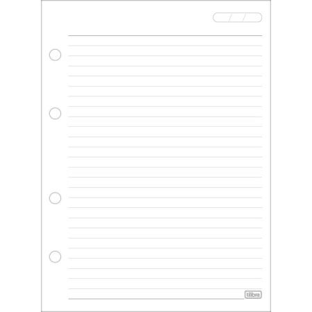 Foto ilustrativa Refil Tiliflex para Caderno Argolado Colegial 80 Folhas 90 Gramas