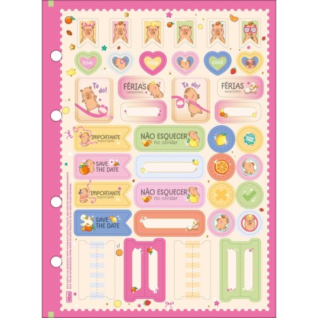 Foto ilustrativa Refil Tiliflex para Caderno Argolado Colegial Capyclub 80 Folhas