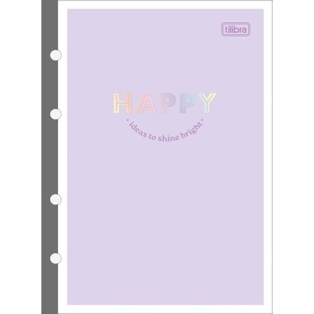 Foto ilustrativa Refil Tiliflex para Caderno Argolado Colegial Happy 80 Folhas