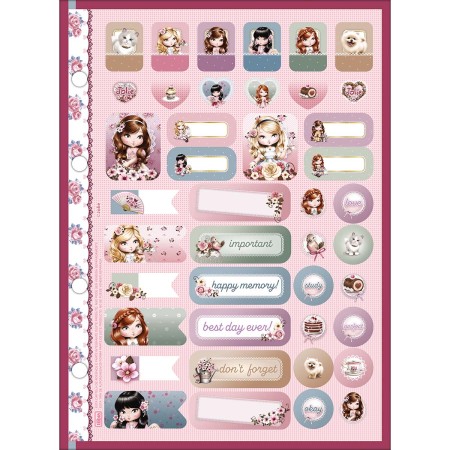 Foto ilustrativa Refil Tiliflex para Caderno Argolado Colegial Jolie 80 Folhas