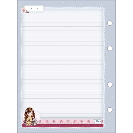 Foto ilustrativa Refil Tiliflex para Caderno Argolado Colegial Jolie 80 Folhas