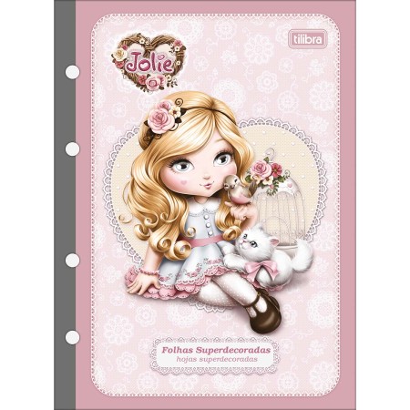 Foto ilustrativa Refil Tiliflex para Caderno Argolado Colegial Jolie 80 Folhas