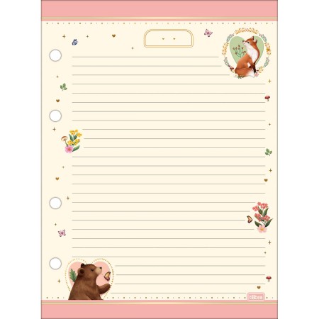 Foto ilustrativa Refil Tiliflex para Caderno Argolado Colegial Loveland 80 Folhas