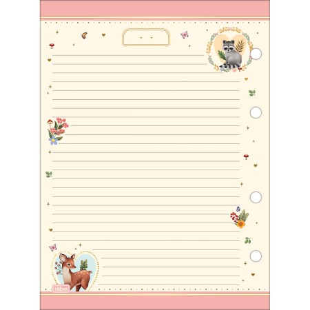 Foto ilustrativa Refil Tiliflex para Caderno Argolado Colegial Loveland 80 Folhas