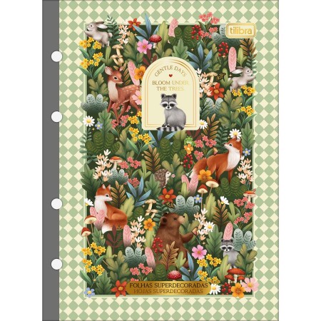 Foto ilustrativa Refil Tiliflex para Caderno Argolado Colegial Loveland 80 Folhas