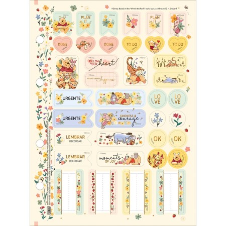 Foto ilustrativa Refil Tiliflex para Caderno Argolado Colegial Pooh 80 Folhas