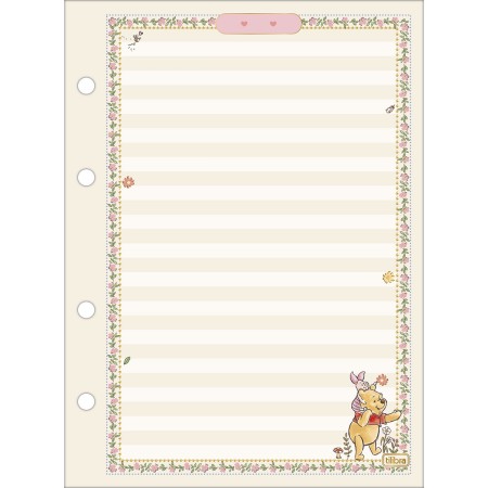Foto ilustrativa Refil Tiliflex para Caderno Argolado Colegial Pooh 80 Folhas