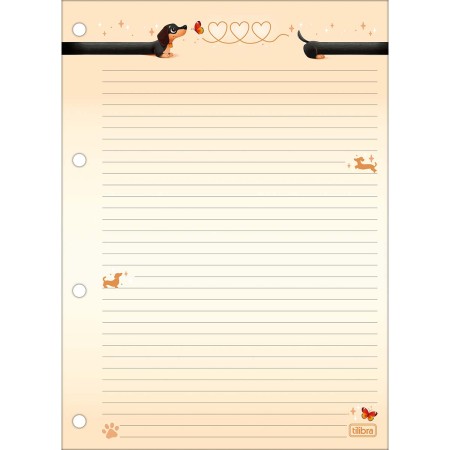 Foto ilustrativa Refil Tiliflex para Caderno Argolado Universitário Brownie 80 Folhas