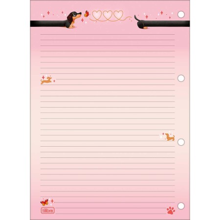 Foto ilustrativa Refil Tiliflex para Caderno Argolado Universitário Brownie 80 Folhas