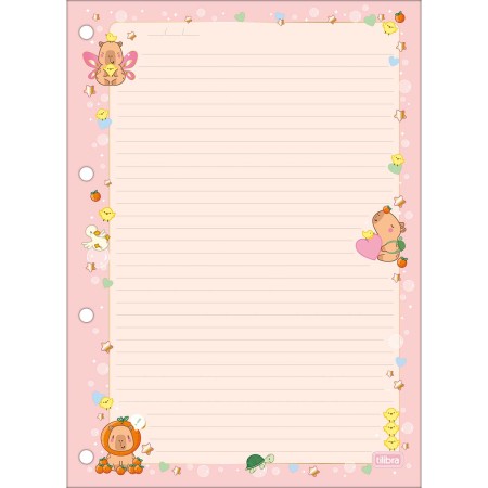 Foto ilustrativa Refil Tiliflex para Caderno Argolado Universitário Capyclub 80 Folhas