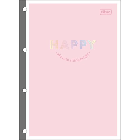 Foto ilustrativa Refil Tiliflex para Caderno Argolado Universitário Happy 80 Folhas