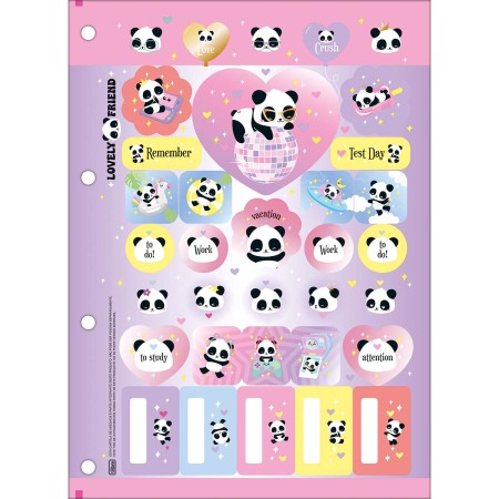 Foto ilustrativa Refil Tiliflex para Caderno Argolado Universitário Lovely Friend 80 Folhas