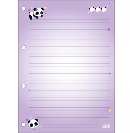 Foto ilustrativa Refil Tiliflex para Caderno Argolado Universitário Lovely Friend 80 Folhas