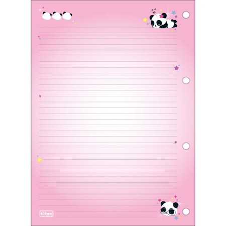 Foto ilustrativa Refil Tiliflex para Caderno Argolado Universitário Lovely Friend 80 Folhas