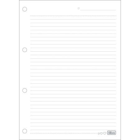 Foto ilustrativa Refil Tiliflex para Caderno Argolado Universitário Soho 80 Folhas