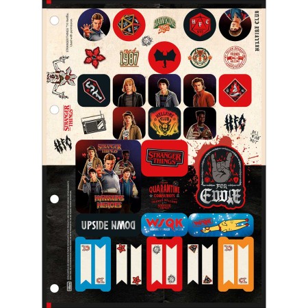 Foto ilustrativa Refil Tiliflex para Caderno Argolado Universitário Stranger Things 80 Folhas