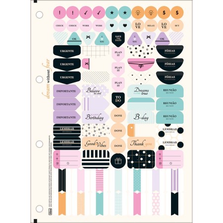 Foto ilustrativa Refil Tiliflex para Caderno Argolado Universitário West Village 80 Folhas