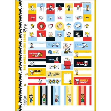 Foto ilustrativa Refil Tiliflex para Caderno Argolado Universitários Snoopy  80 Folhas