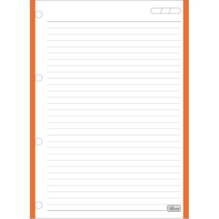 Foto ilustrativa Refil Tiliflex Tarjado Lumi para Caderno Argolado Universitário 96 Folhas