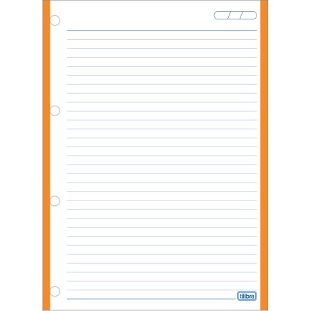 Foto ilustrativa Refil Tiliflex Tarjado para Caderno Argolado Universitário 96 Folhas
