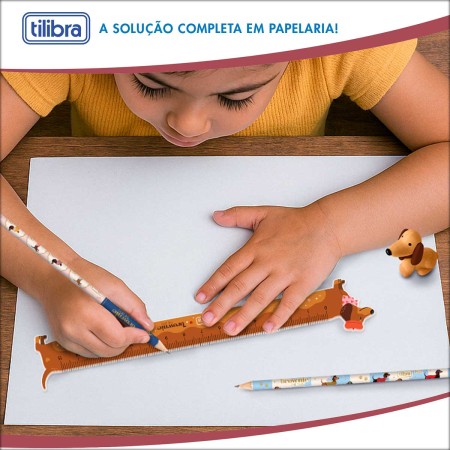 Foto ilustrativa Regua 15 cm Brownie The Dog