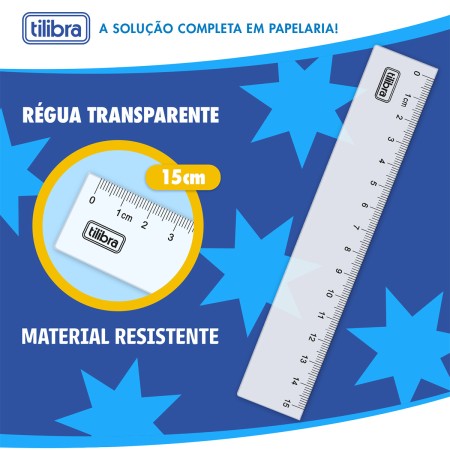 Foto ilustrativa Régua em Poliestireno 15cm Académie