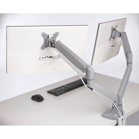 Foto ilustrativa Suporte de Mesa Ergonômico Ajustável para 2 Monitores