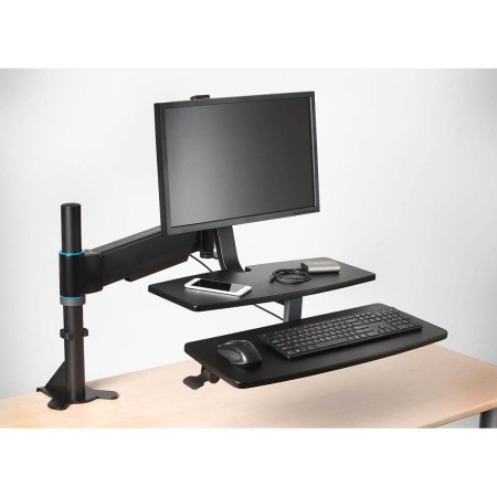 Foto ilustrativa Suporte Ergonômico para 1 Monitor e Estação de Trabalho