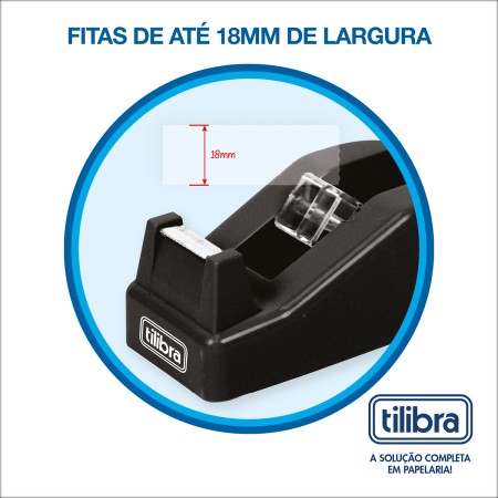 Foto ilustrativa Suporte Para Fita Adesiva Pequeno Preto