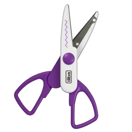 Foto ilustrativa Tesoura 140mm Zig-Zag Cores Sortidas