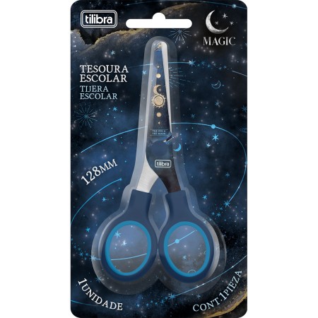 Foto ilustrativa Tesoura Escolar 128mm Magic