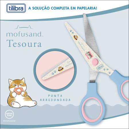 Foto ilustrativa Tesoura Escolar 128mm Mofusand