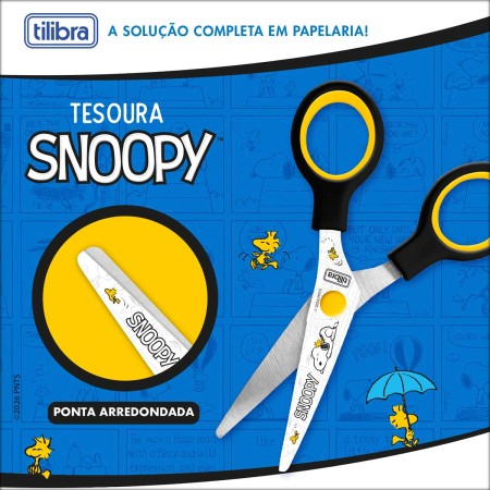 Foto ilustrativa Tesoura Escolar 128mm Snoopy
