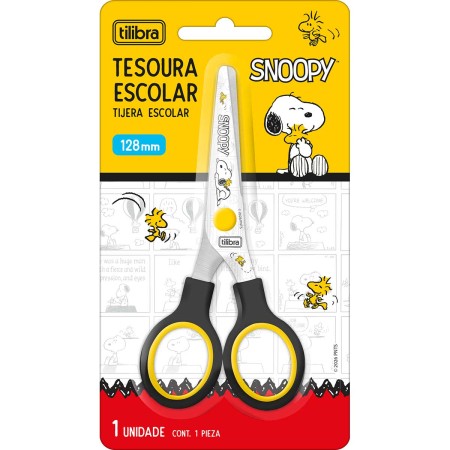 Foto ilustrativa Tesoura Escolar 128mm Snoopy