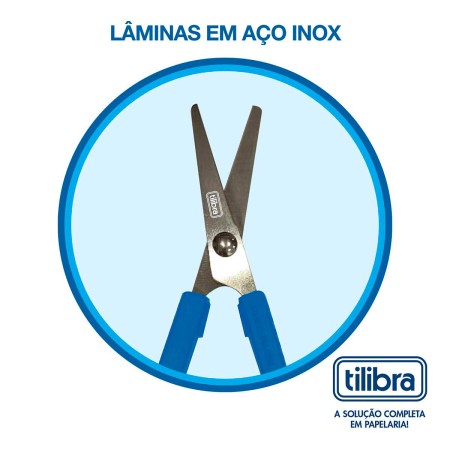 Foto ilustrativa Tesoura Escolar 136MM Alça Adapt