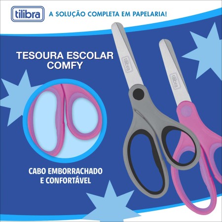 Foto ilustrativa Tesoura Escolar 140mm Comfy - Sortido