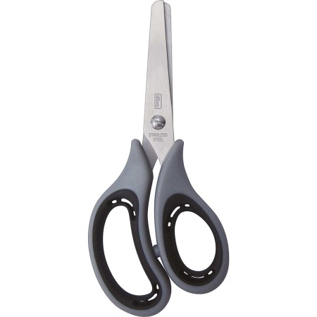 Foto ilustrativa Tesoura Escolar Comfort Grip 135mm T417 Cinza